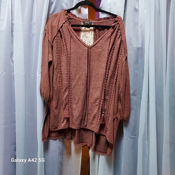 Miss Me Tops - Miss Me  top reddish-brown